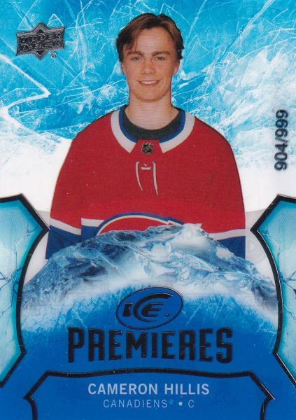 insert RC karta CAMERON HILLIS 20-21 UD Ice Premieres /1299